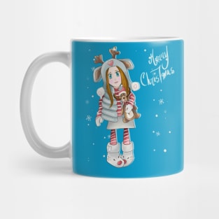 SMALL GIRL IN THE SNOW. Mug